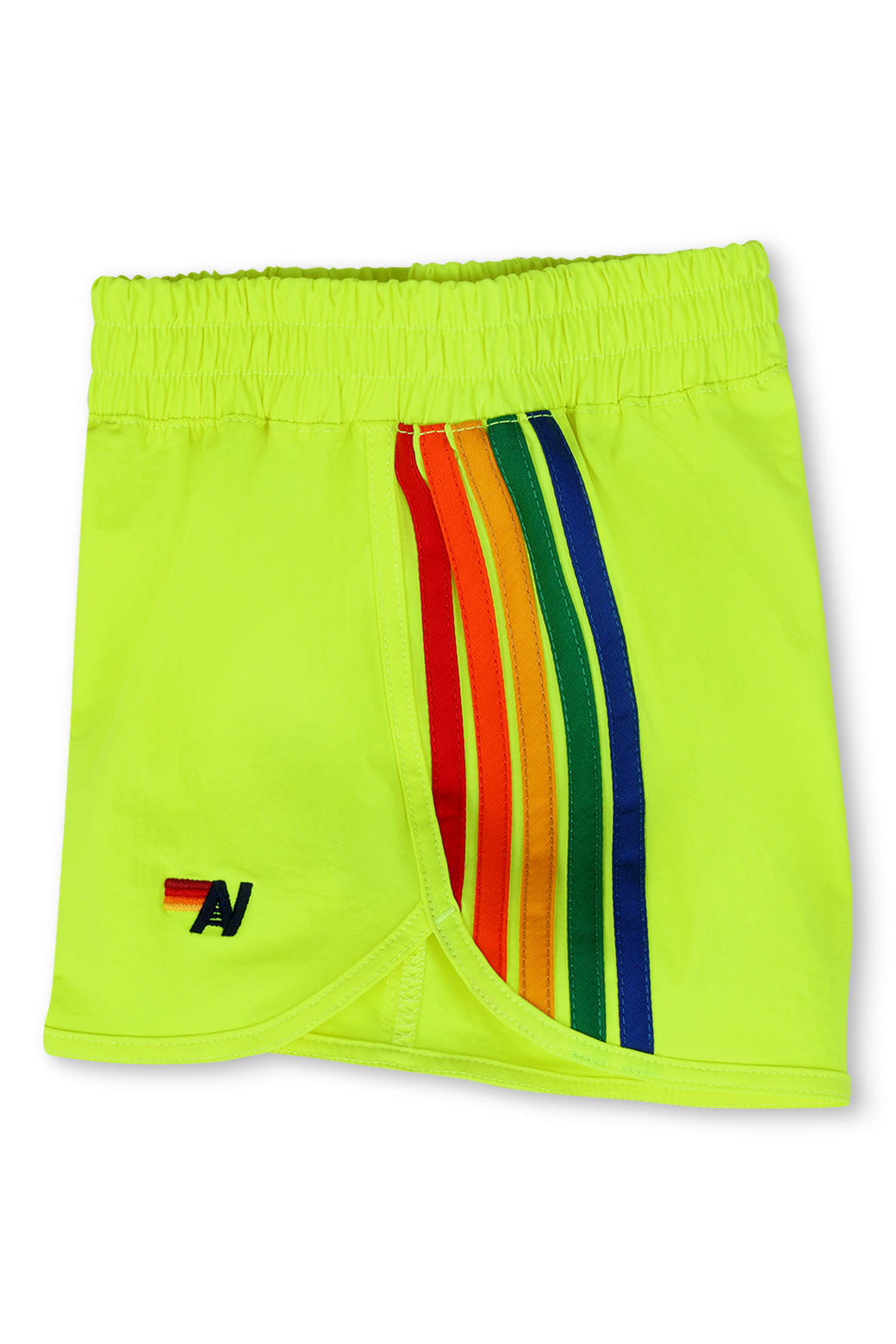 KIDS 5 STRIPE FLEX JOGGER SHORT - NEON YELLOW