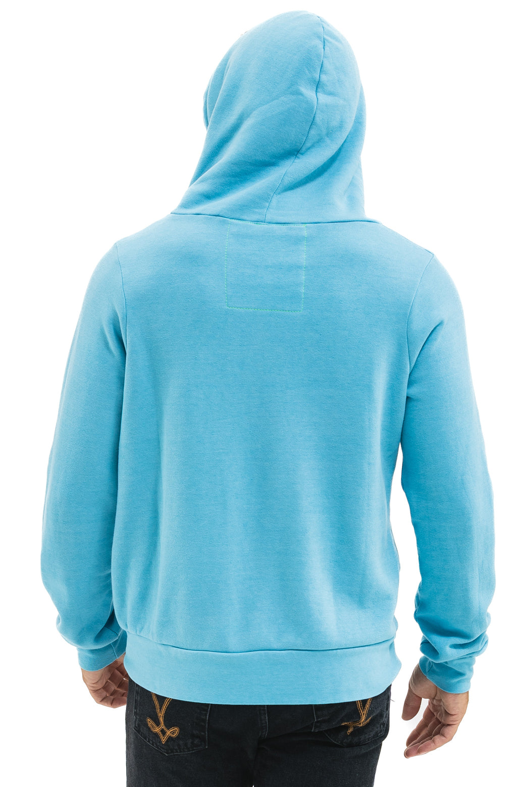 5 STRIPE HOODIE - AQUA // AQUA