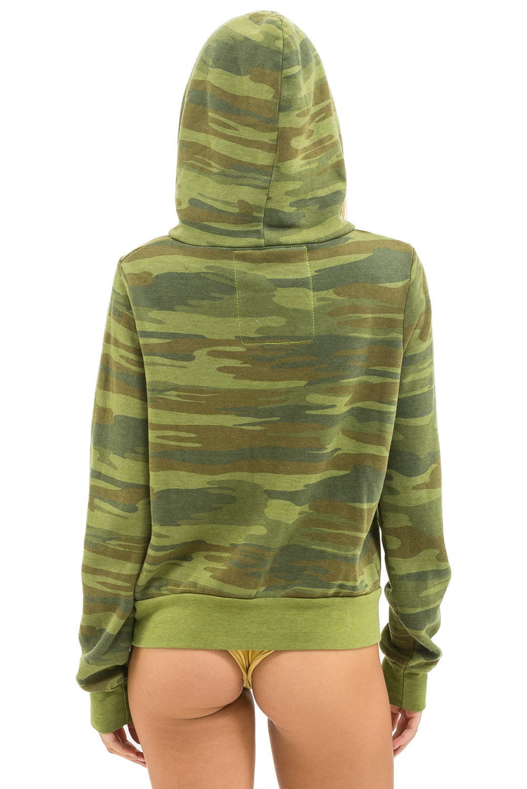 5 STRIPE HOODIE - CAMO // LIME AQUA