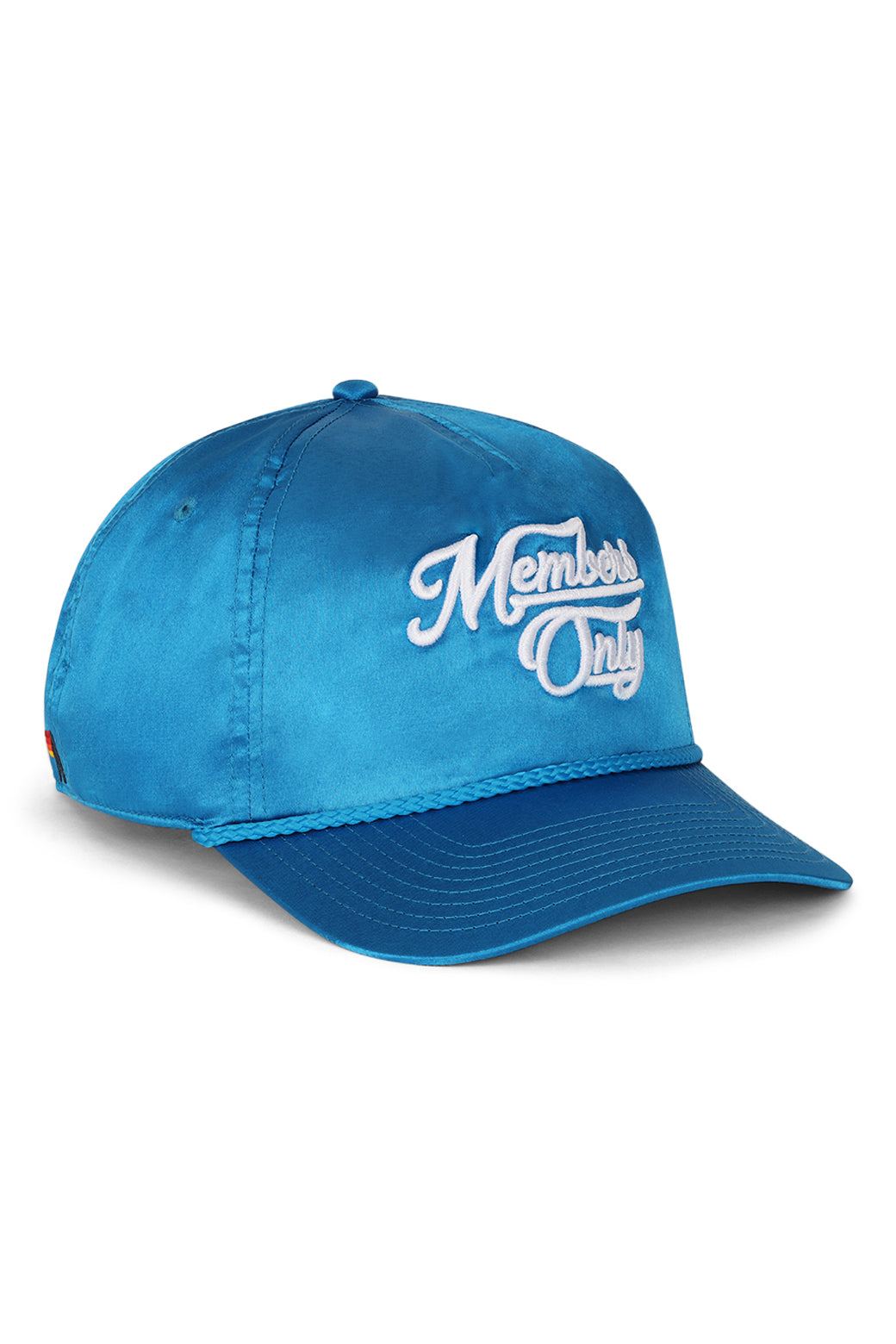 MEMBERS EXCLUSIVE VINTAGE SATIN SCRIPT TRUCKER HAT - OCEAN