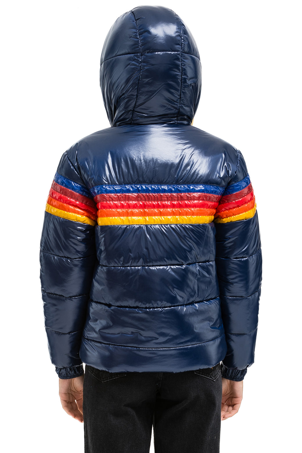5 STRIPE TREKKER JACKET - GLOSSY NAVY