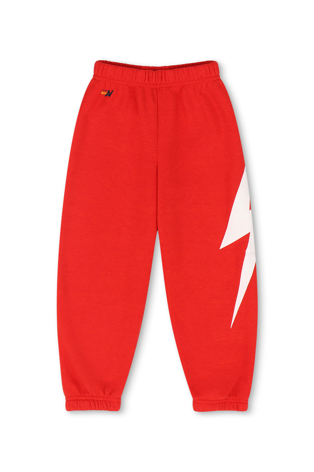 KIDS BOLT PRINT SWEATPANTS - RED // WHITE