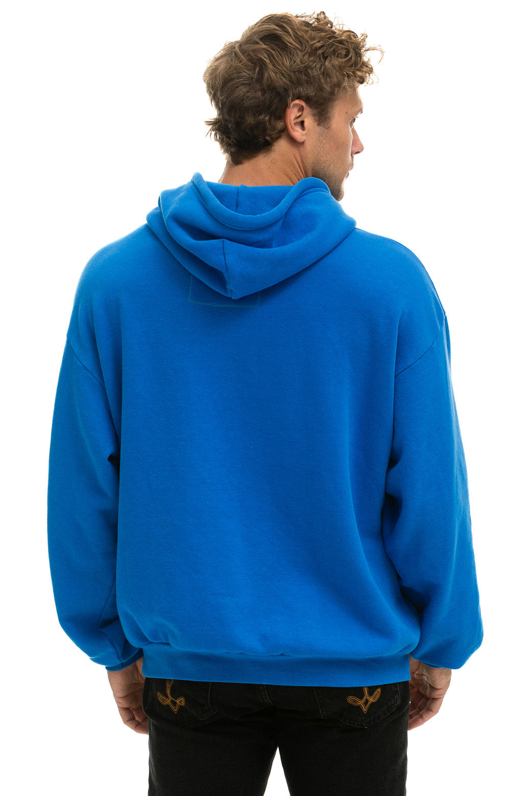 LOGO PULLOVER RELAXED HOODIE - ADVENTURE BLUE