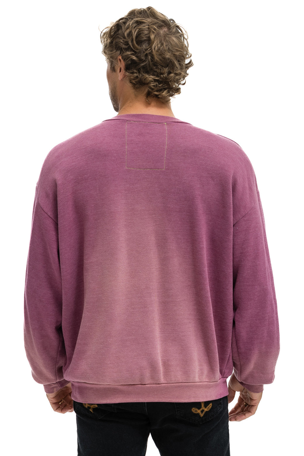 SURF RACER RELAXED CREW SWEATSHIRT - FADED BERRY