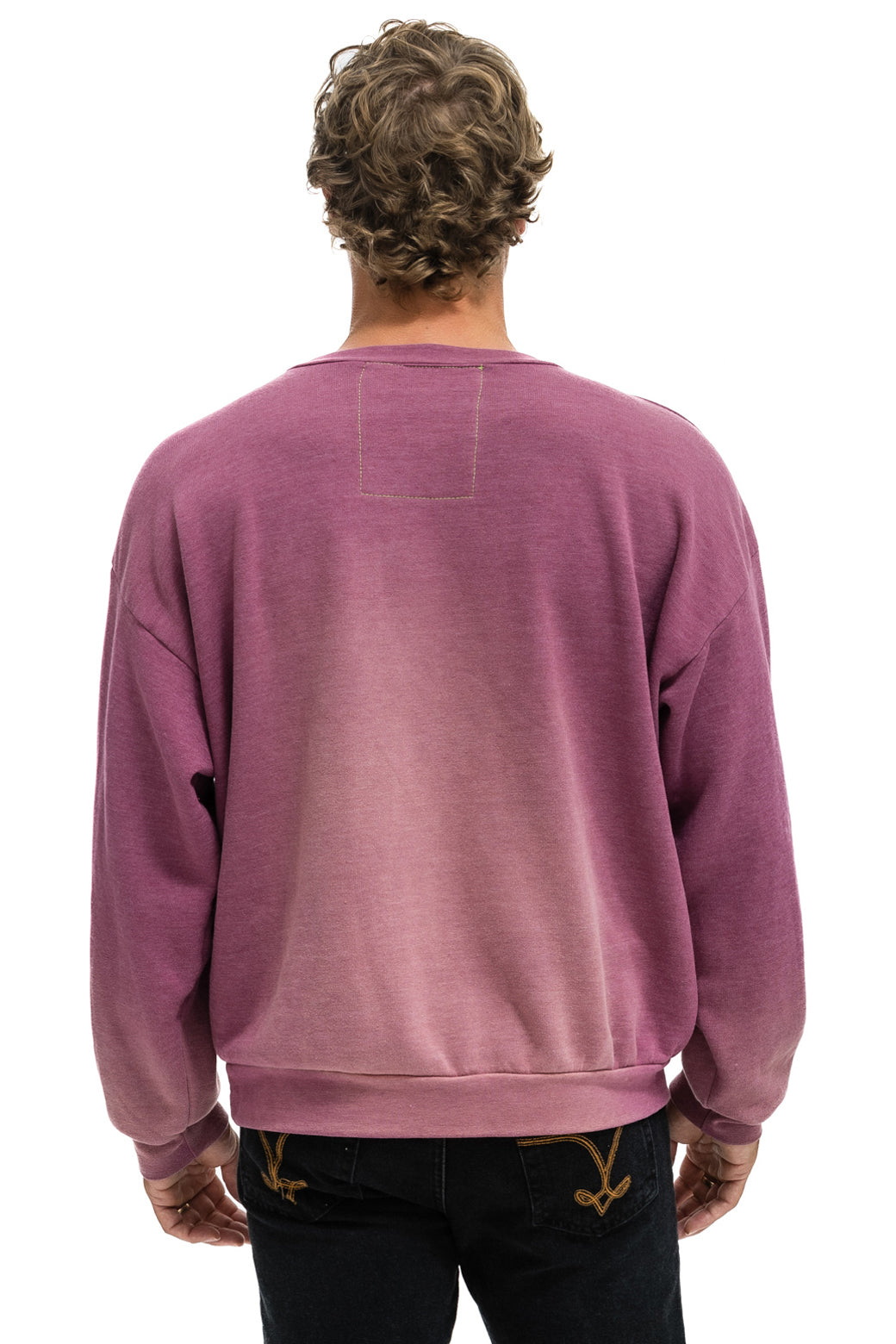 ESSENTIAL RELAXED CREW SWEATSHIRT - FADED BERRY