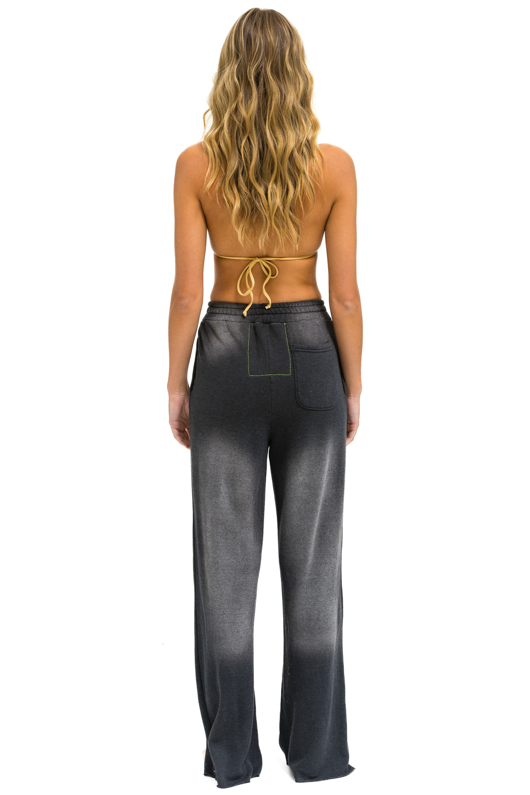PARROT WIDE LEG POCKET SWEATPANTS - FADED SMOKE
