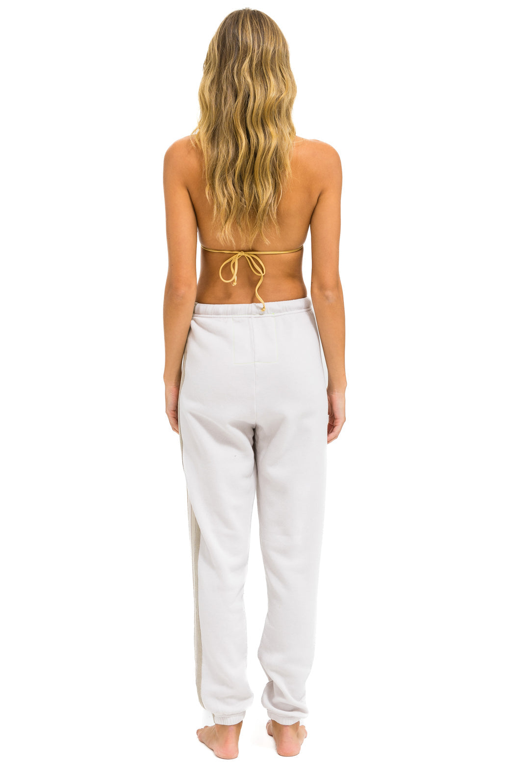 5 STRIPE SWEATPANTS - DOVE // WHITE // GREY