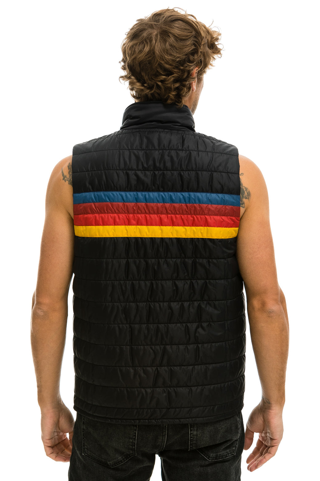 MEN'S 4 STRIPE VEST - BLACK