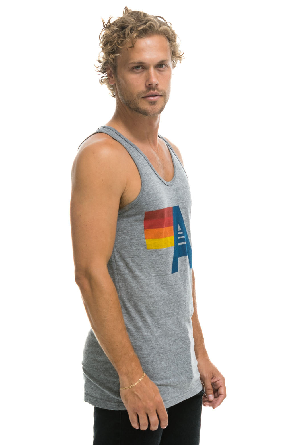 MEN'S LOGO TANK - HEATHER GREY