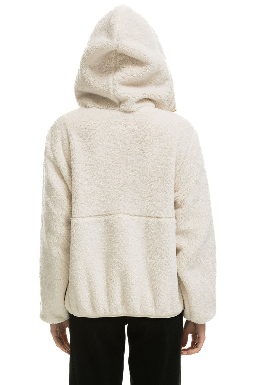 TEDDY APRES HOODED HALF ZIP JACKET - VINTAGE WHITE