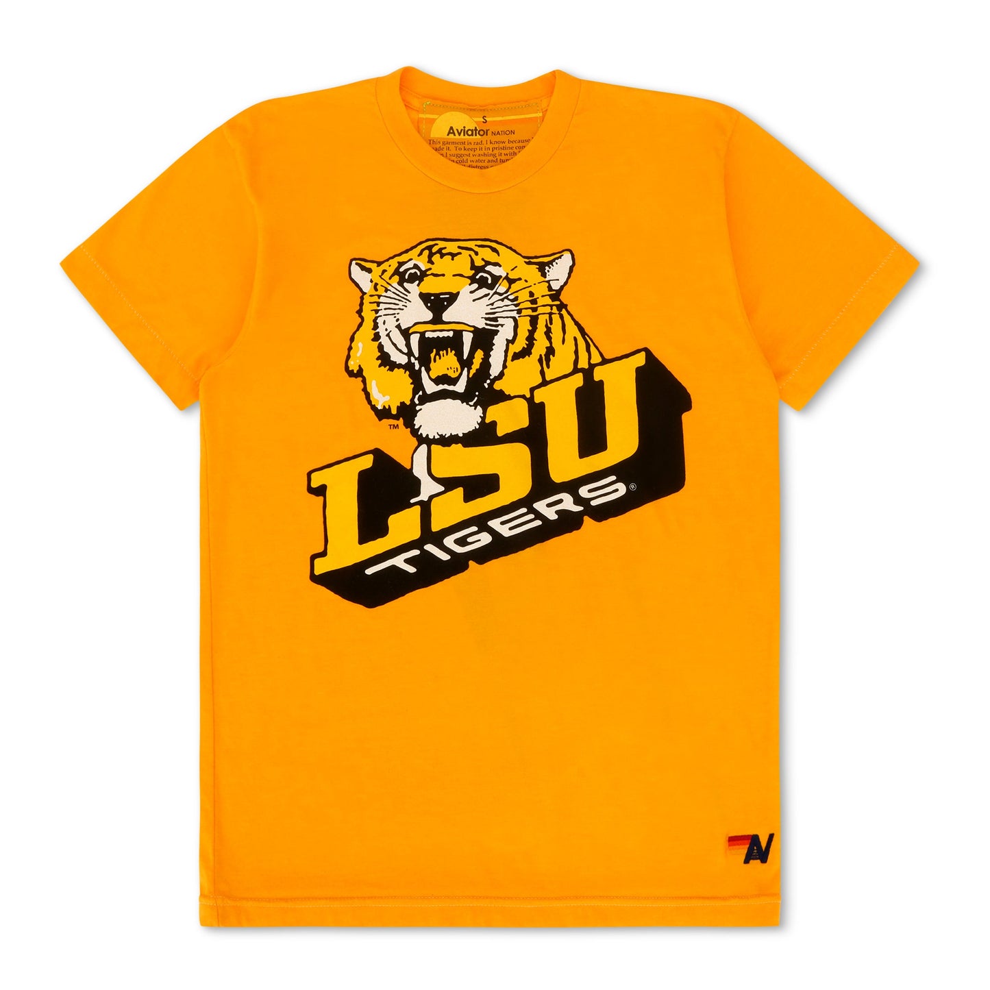 LSU BOLT CREW TEE SHIRT - GOLD