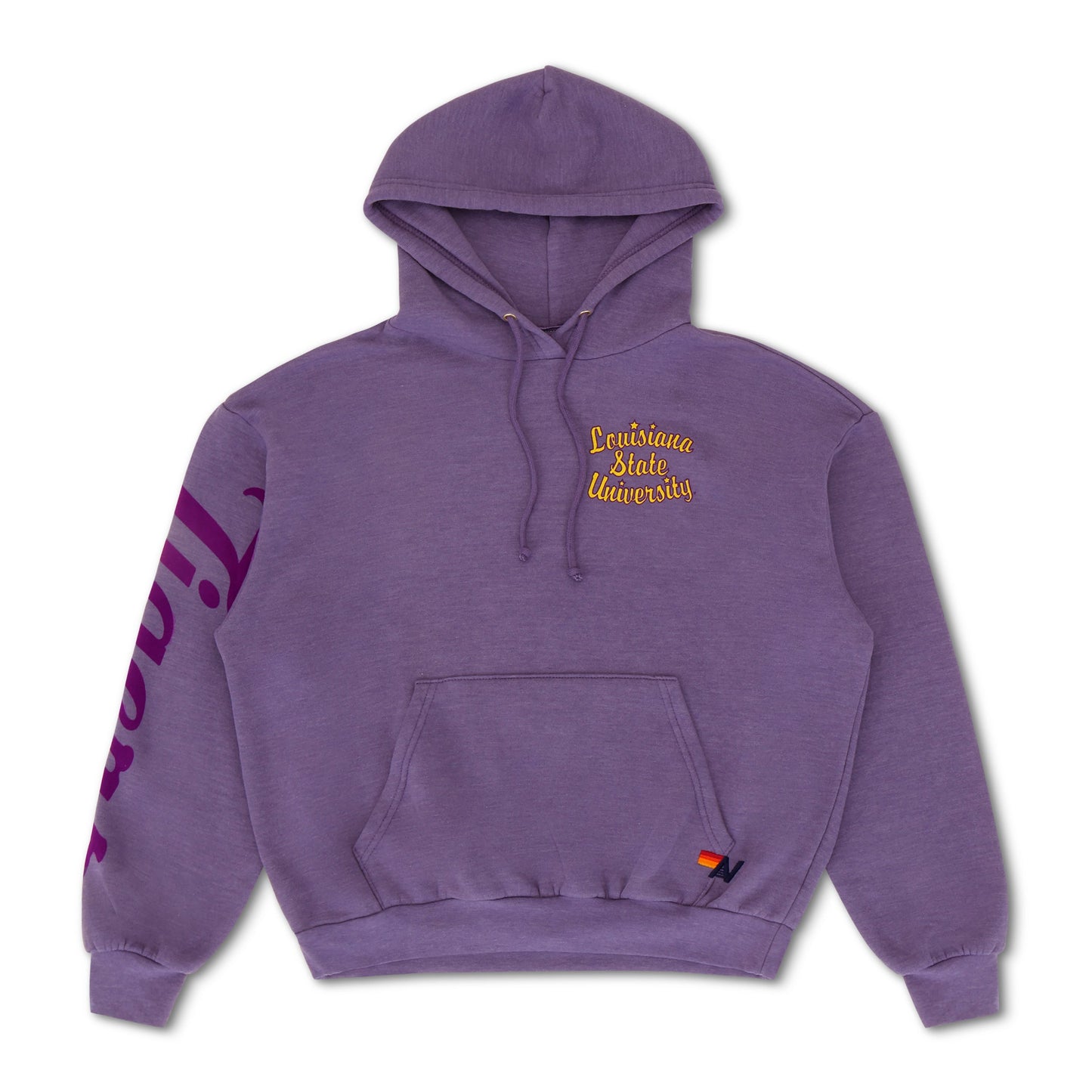 LSU TIGER RELAXED PULLOVER HOODIE  - GRAPE