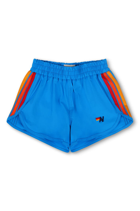 5 STRIPE KIDS FLEX JOGGER SHORT - NEON BLUE