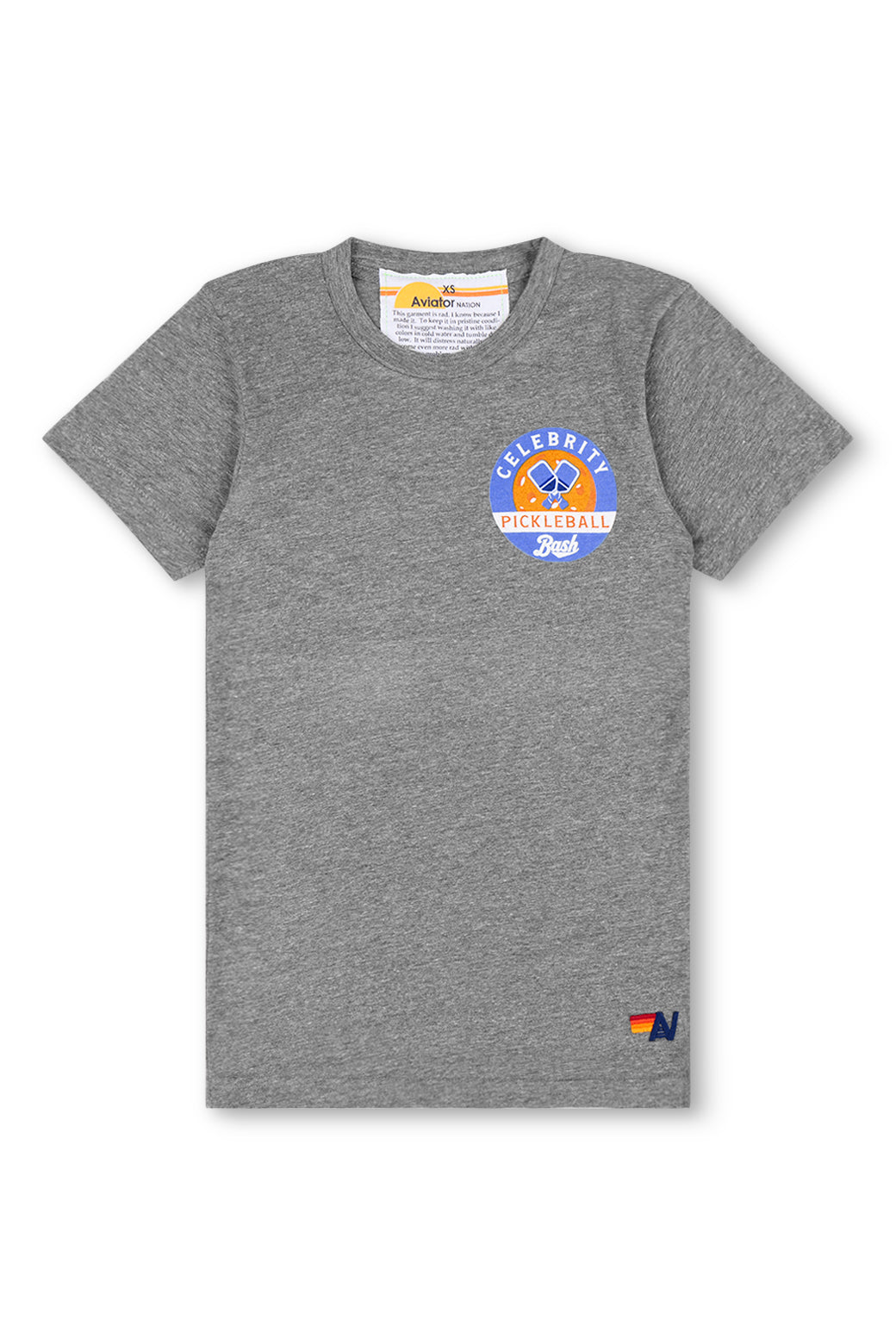 CELEBRITY PICKLEBALL 2025 CREW TEE SHIRT - HEATHER GREY