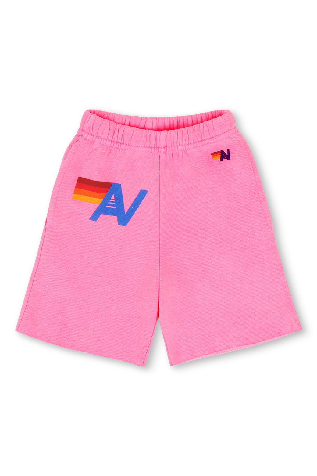 LOGO KIDS SWEATSHORTS - NEON PINK