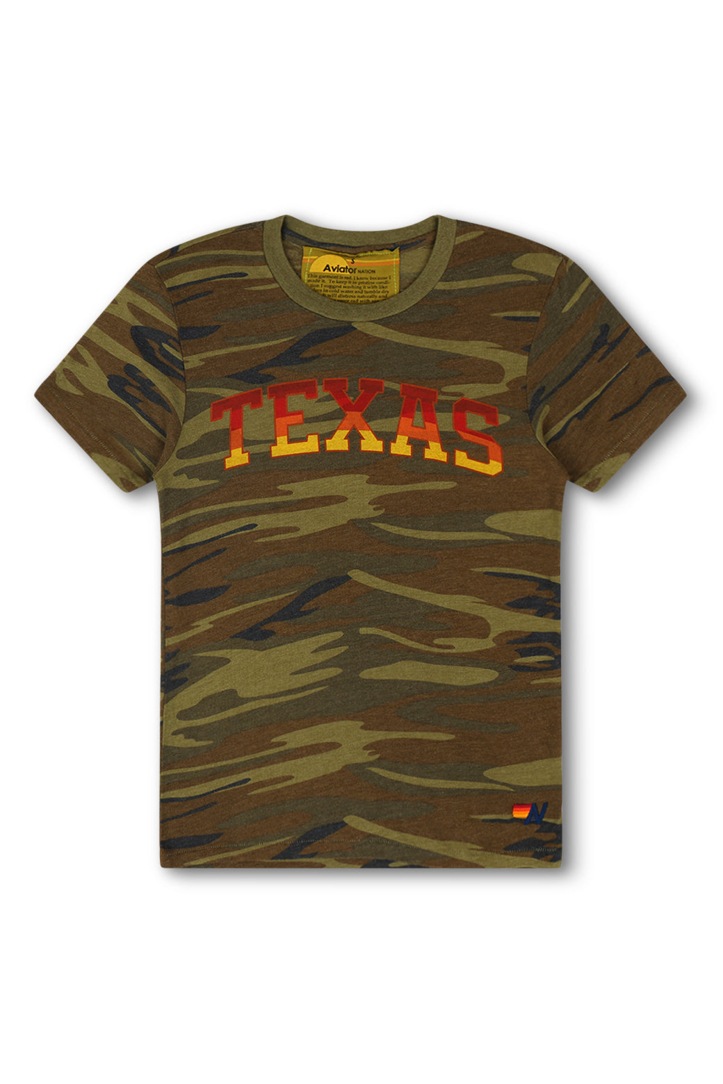 UNIVERSITY OF TEXAS CREW TEE SHIRT - CAMO