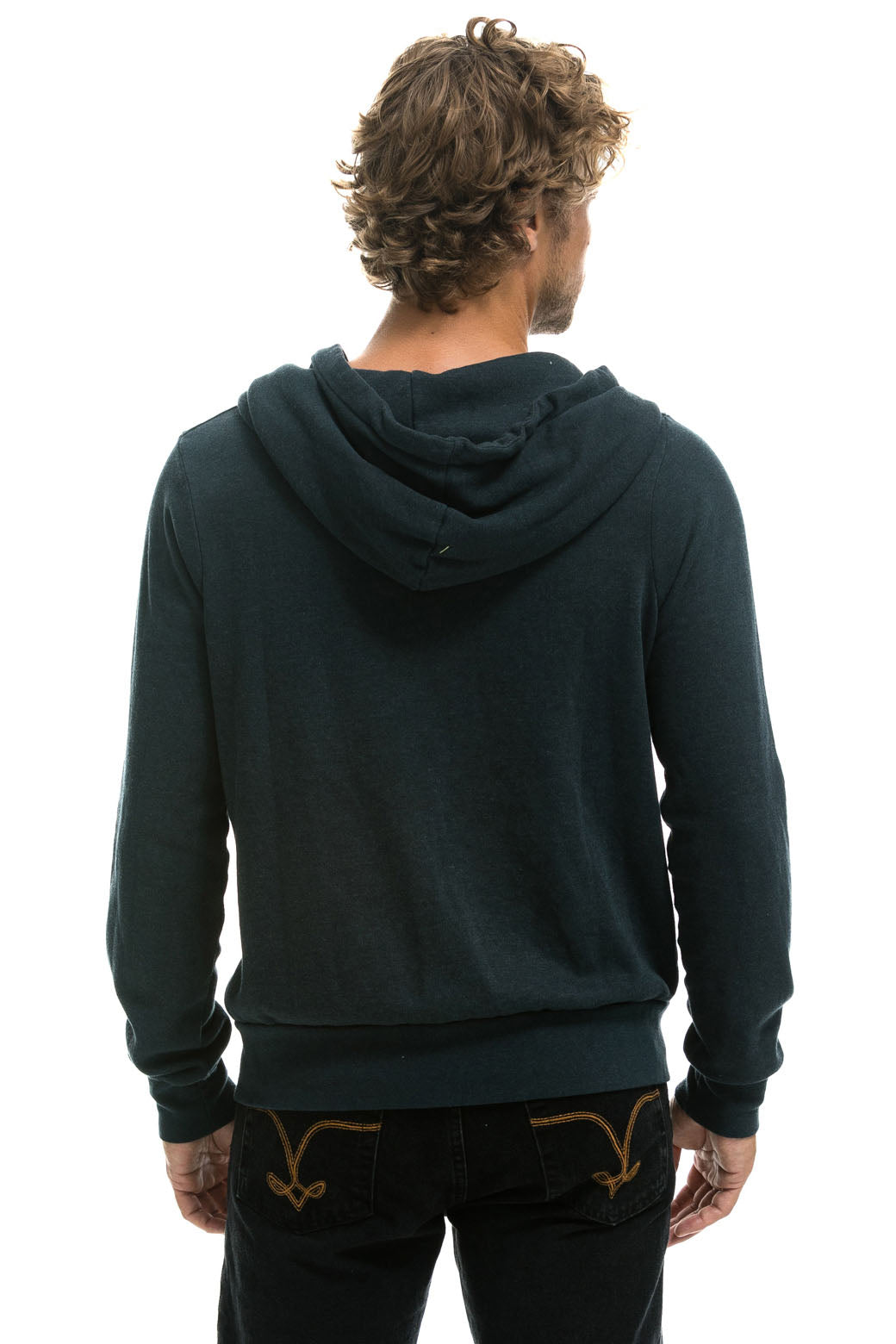 5 STRIPE HOODIE - CHARCOAL // BLUE
