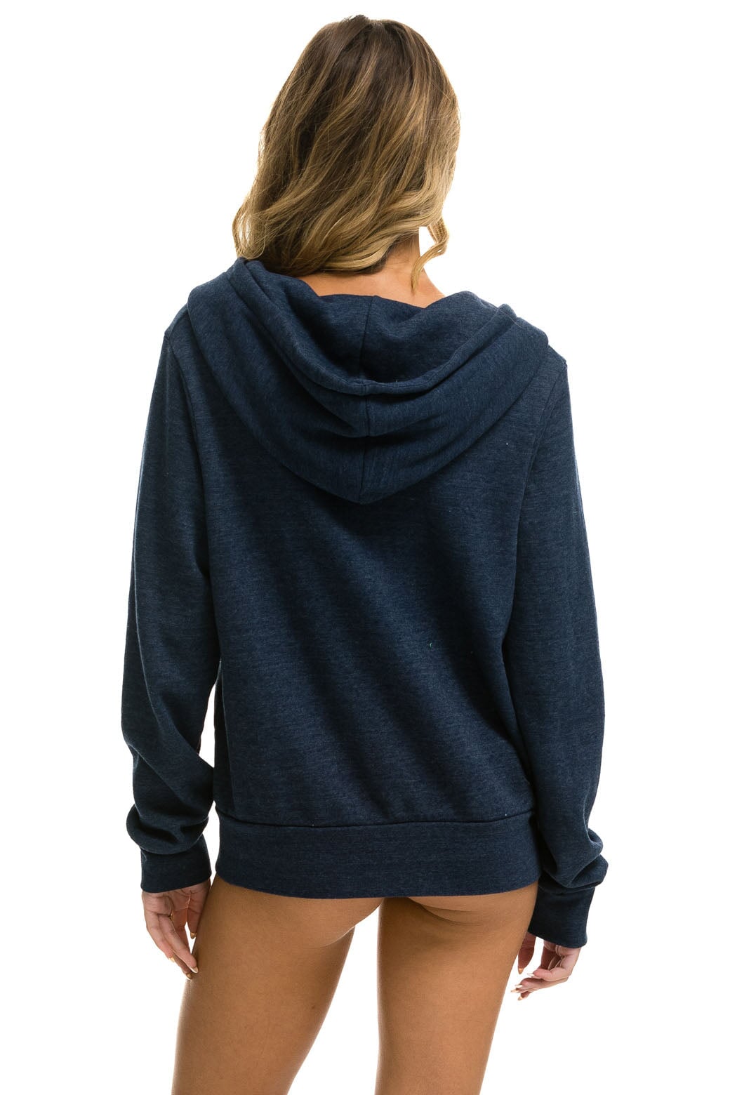 5 STRIPE HOODIE - HEATHER NAVY // NEON STRIPES