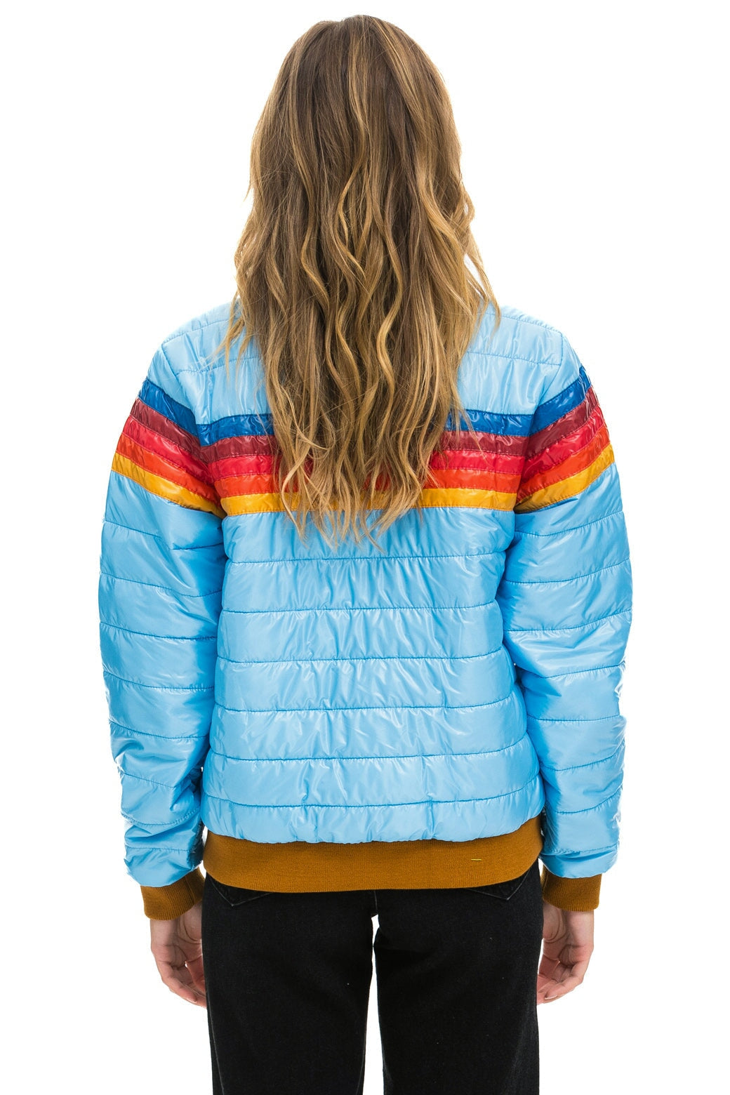 5 STRIPE JACKET -  SKY GLOSSY