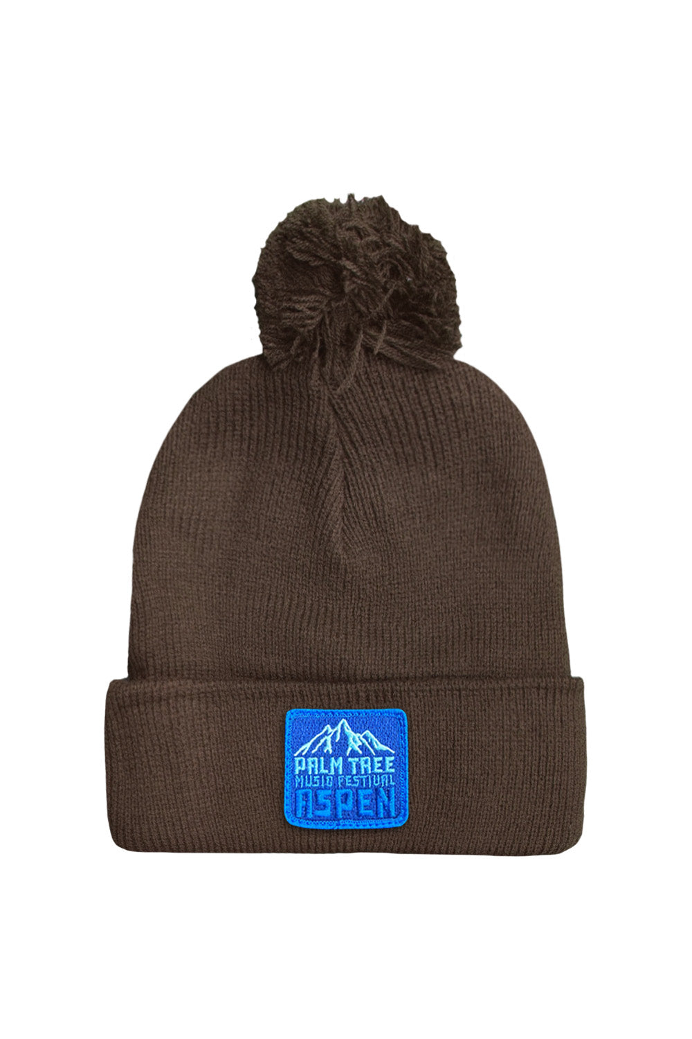 PALM TREE FESTIVAL ASPEN 2025 POM POM BEANIE - BROWN