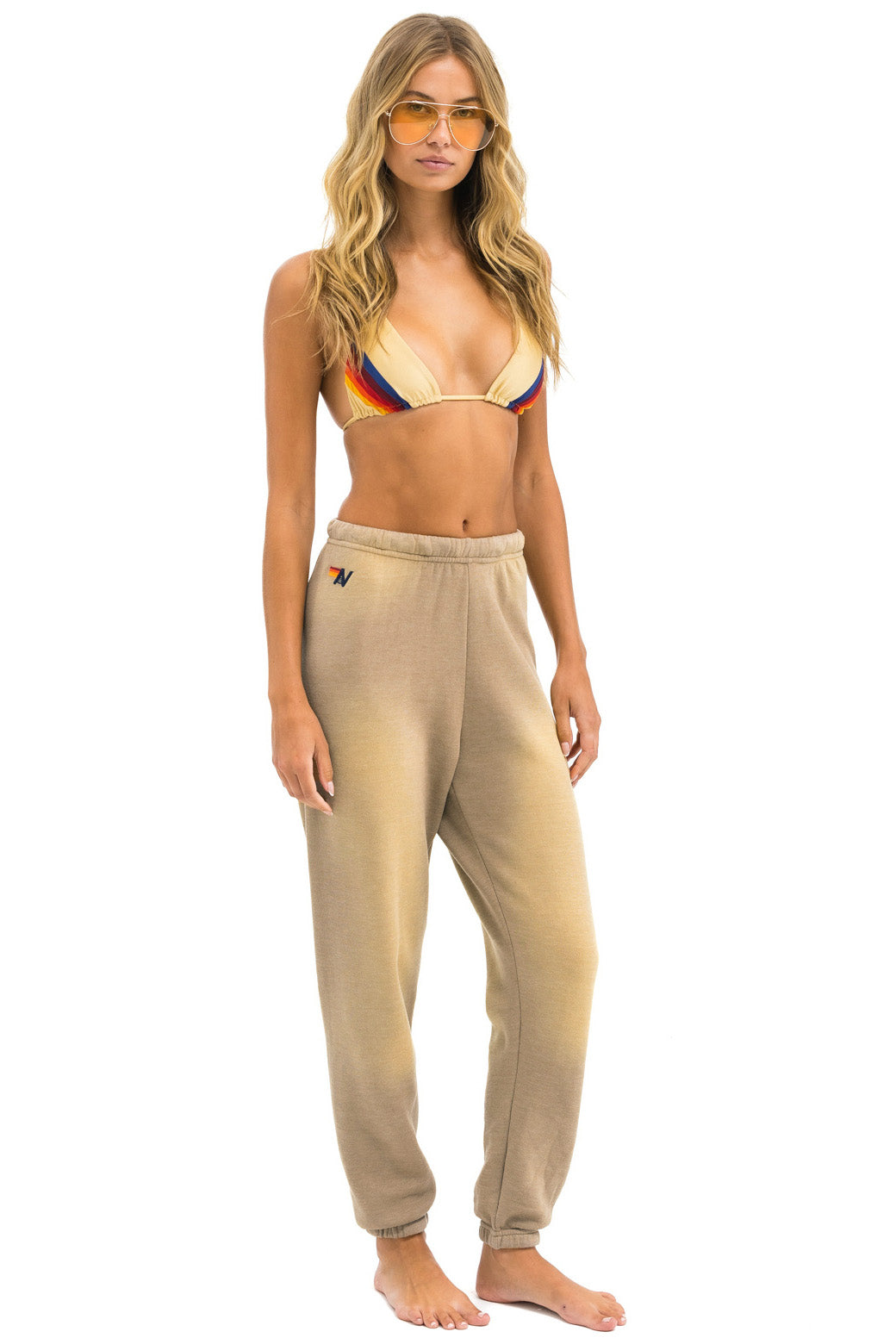 BOLT STITCH SWEATPANTS - FADED TAN