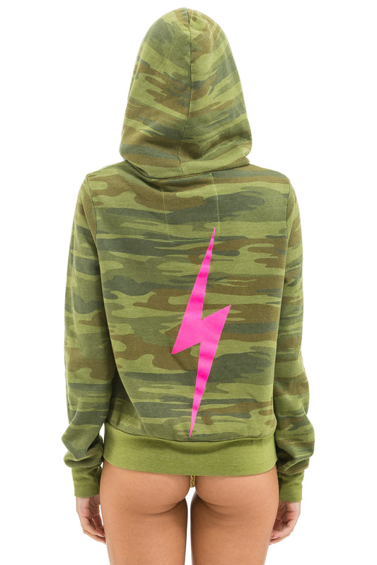 BOLT HOODIE - CAMO // NEON PINK
