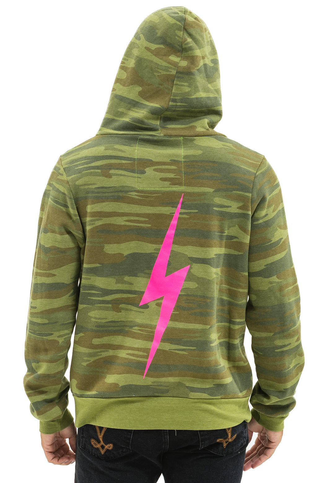 BOLT HOODIE - CAMO // NEON PINK