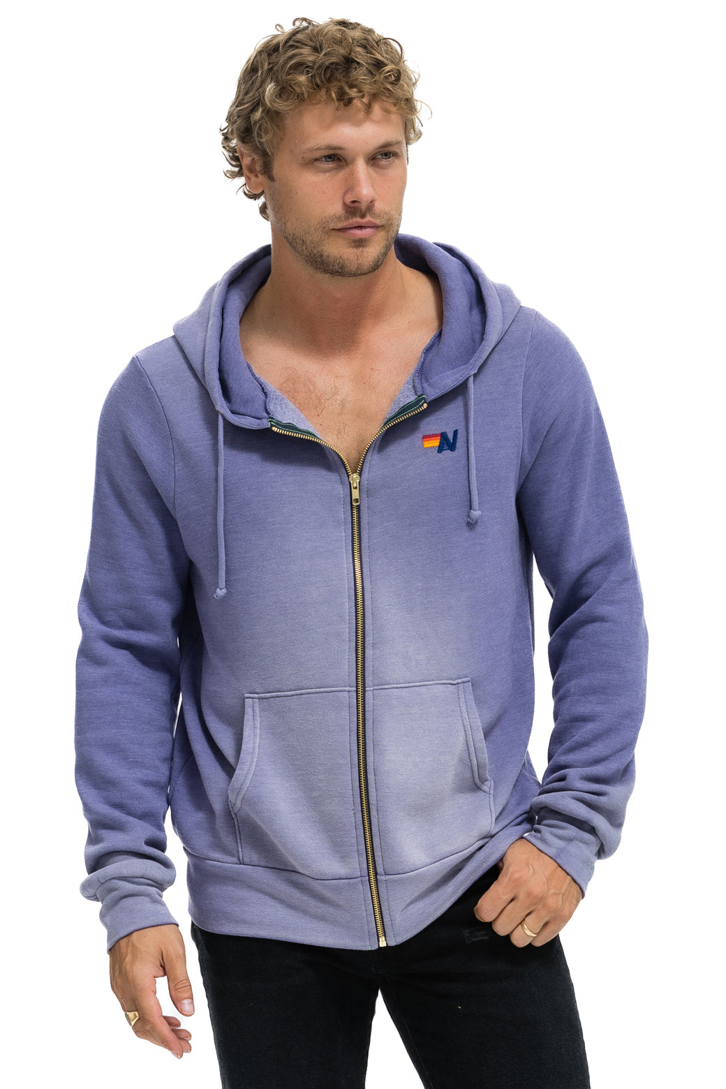 ESSENTIAL ZIP HOODIE - FADED GRAPE