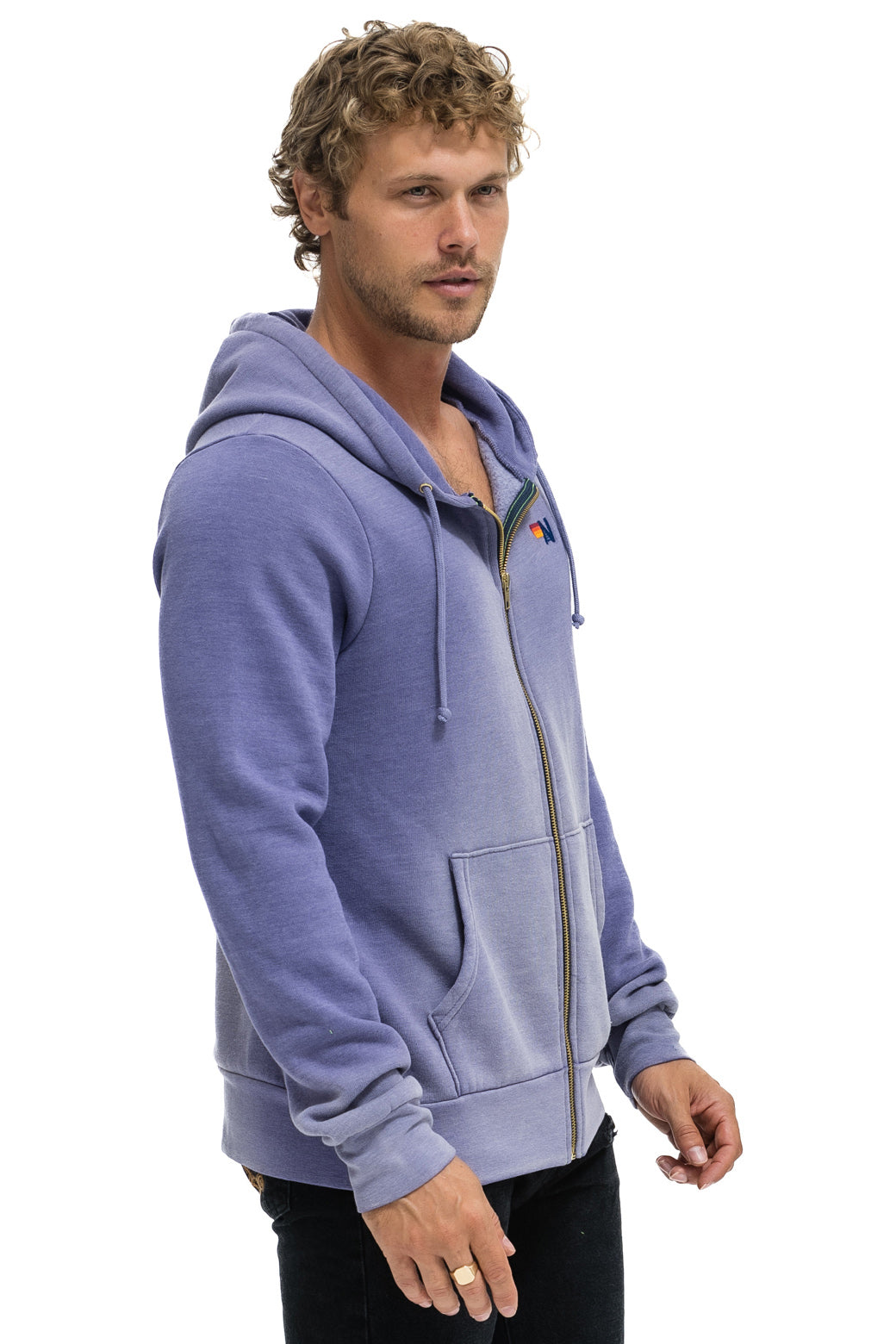 ESSENTIAL ZIP HOODIE - FADED GRAPE