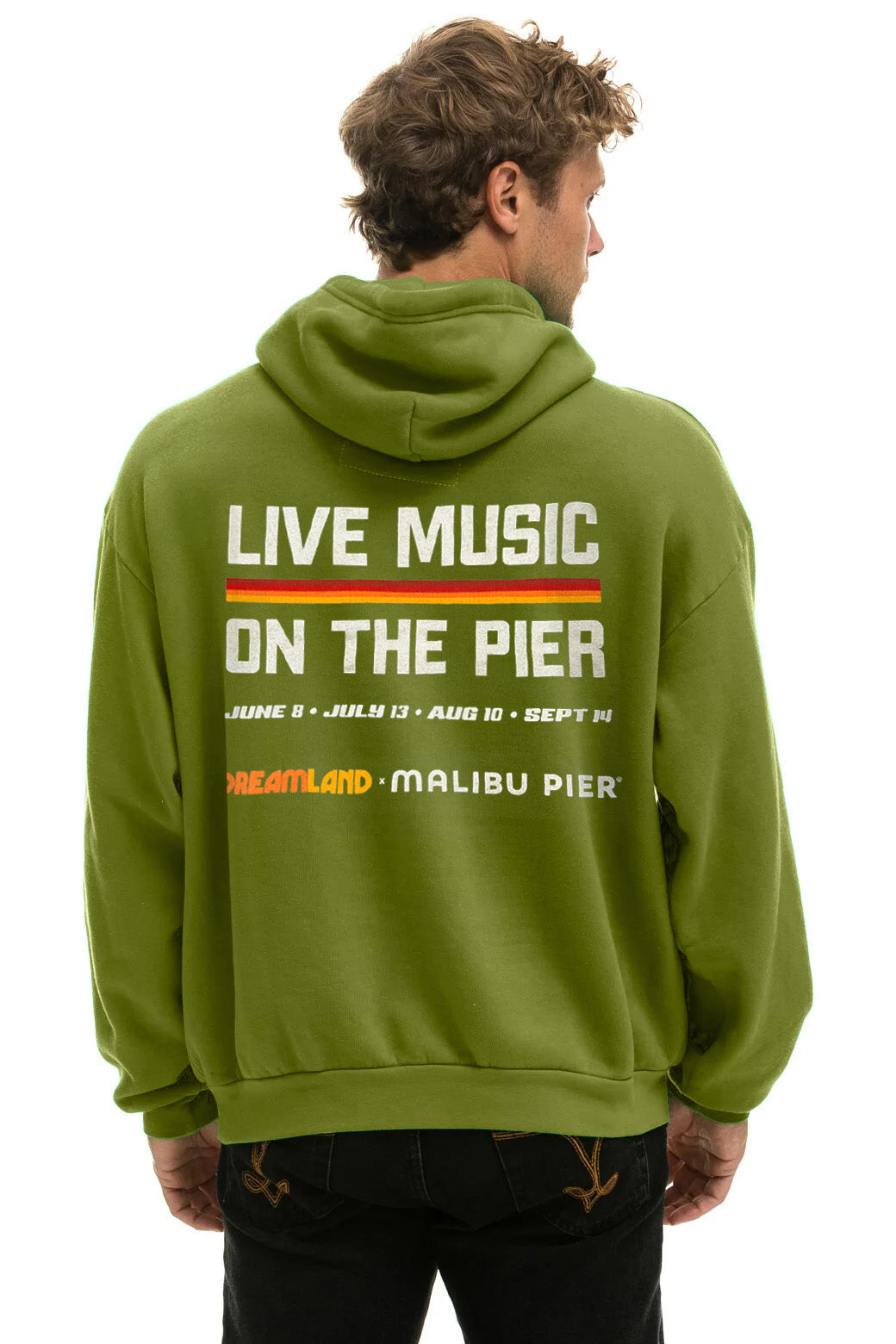 DREAMLAND MALIBU SUNDAY SESSIONS  PULLOVER HOODIE RELAXED - JUNGLE GREEN