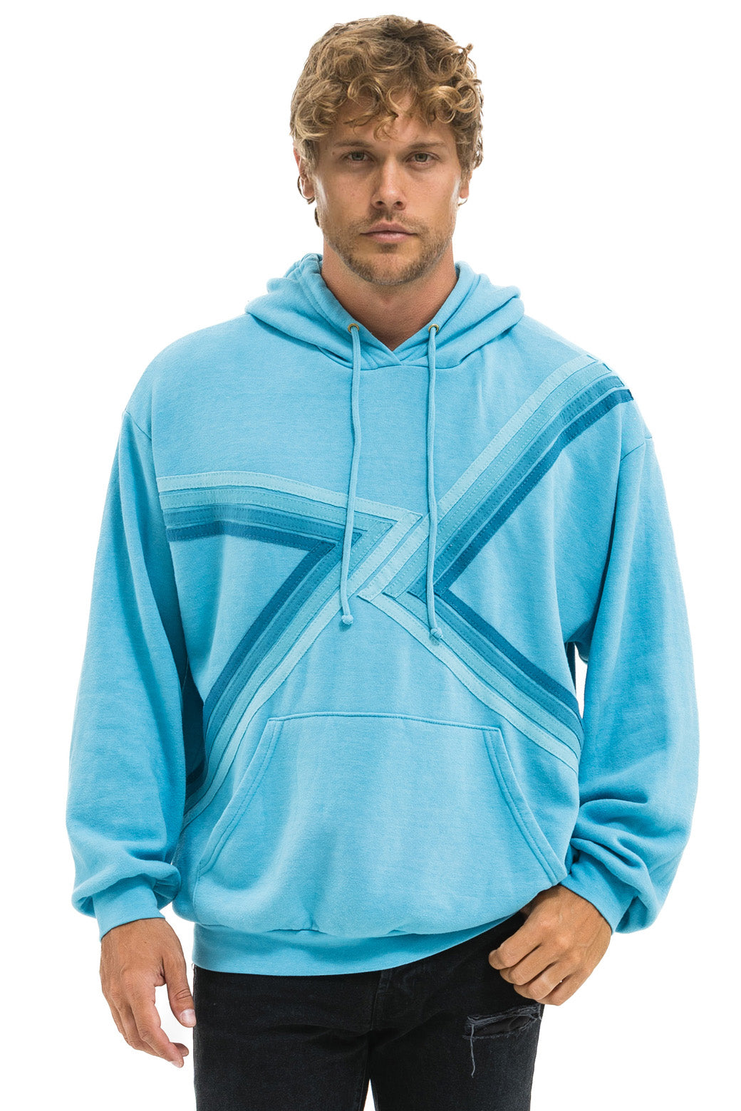 BLAZE PULLOVER HOODIE RELAXED - AQUA // AQUA