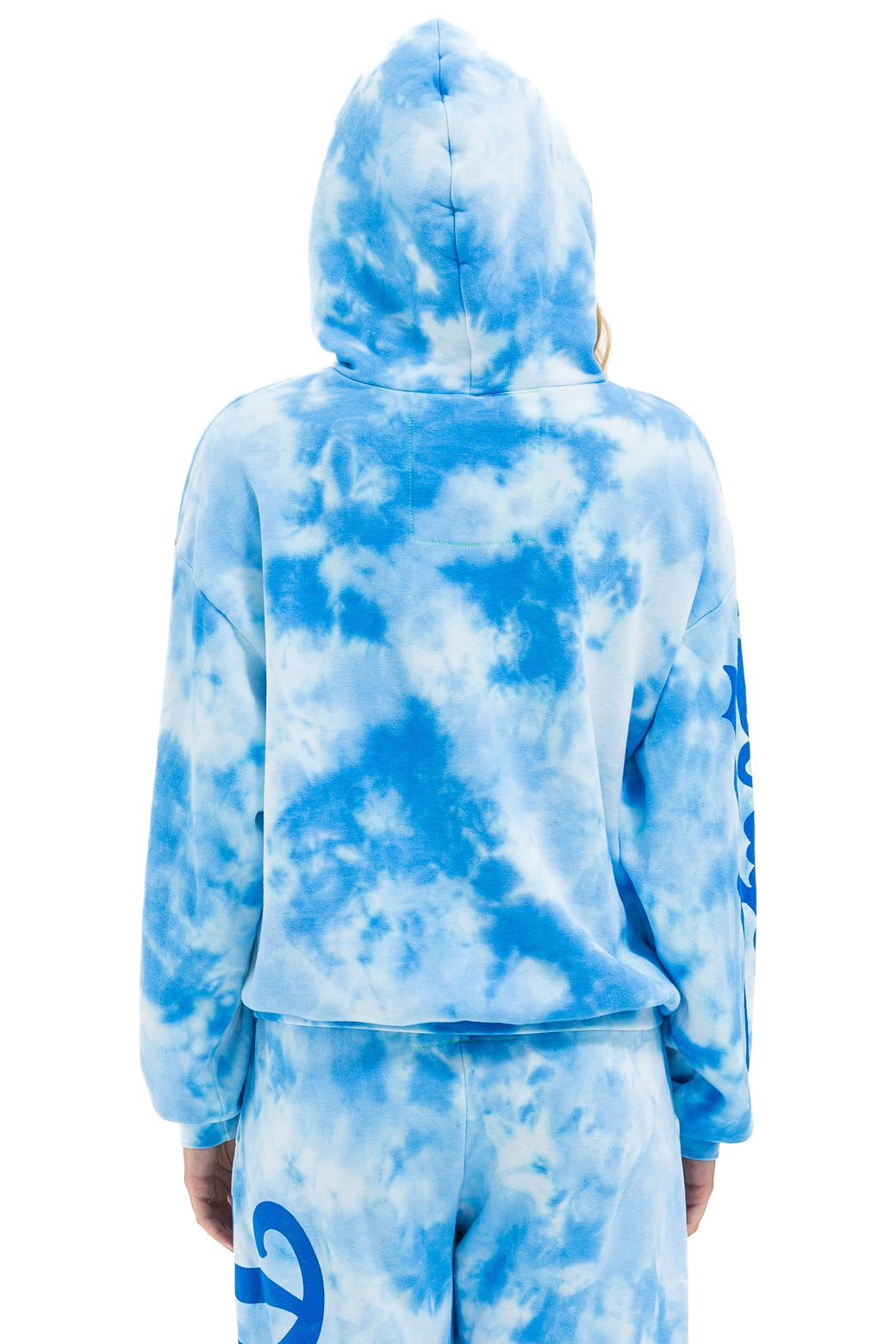 LOS ANGELES DODGERS HAND DYED RELAXED PULLOVER HOODIE - TIE DYE BLUE