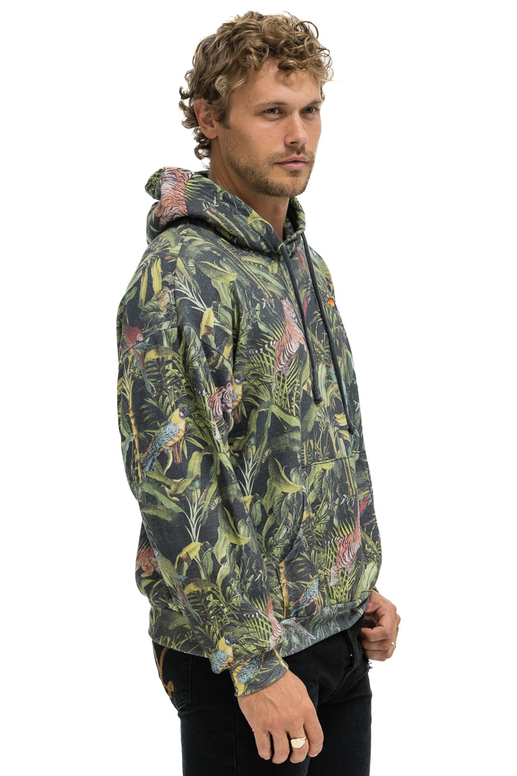 JUNGLE RELAXED PULLOVER HOODIE - VINTAGE CHARCOAL