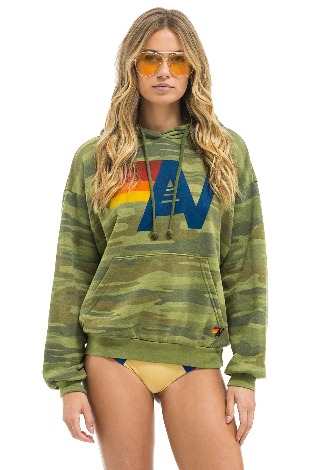 LOGO PULLOVER RELAXED HOODIE - CAMO
