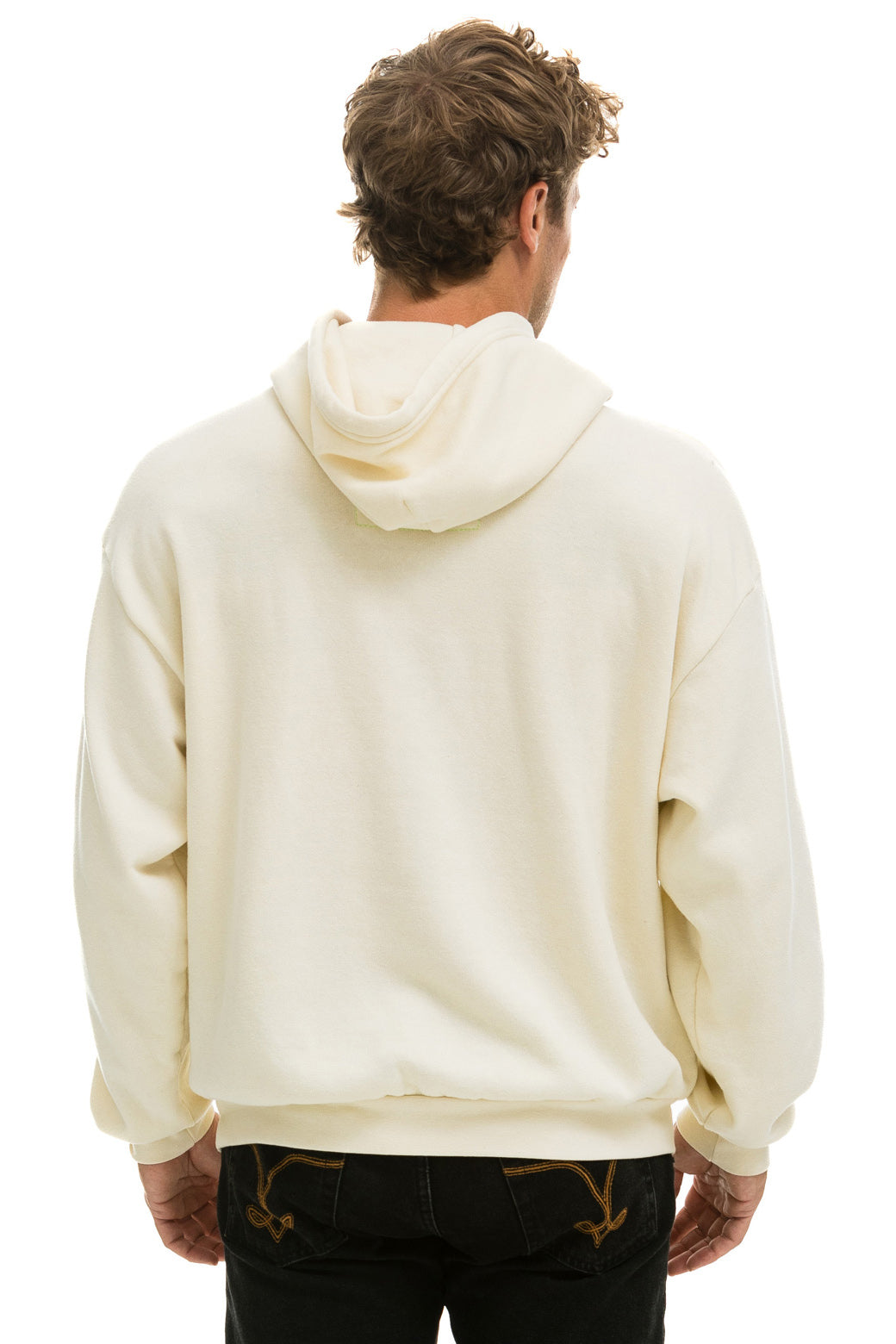 SUNSET PATCH PULLOVER RELAXED HOODIE - VINTAGE WHITE