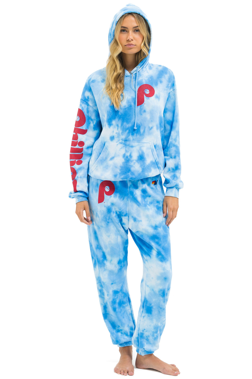 PHILLIES HAND DYED SWEATPANTS - TIE DYE BLUE