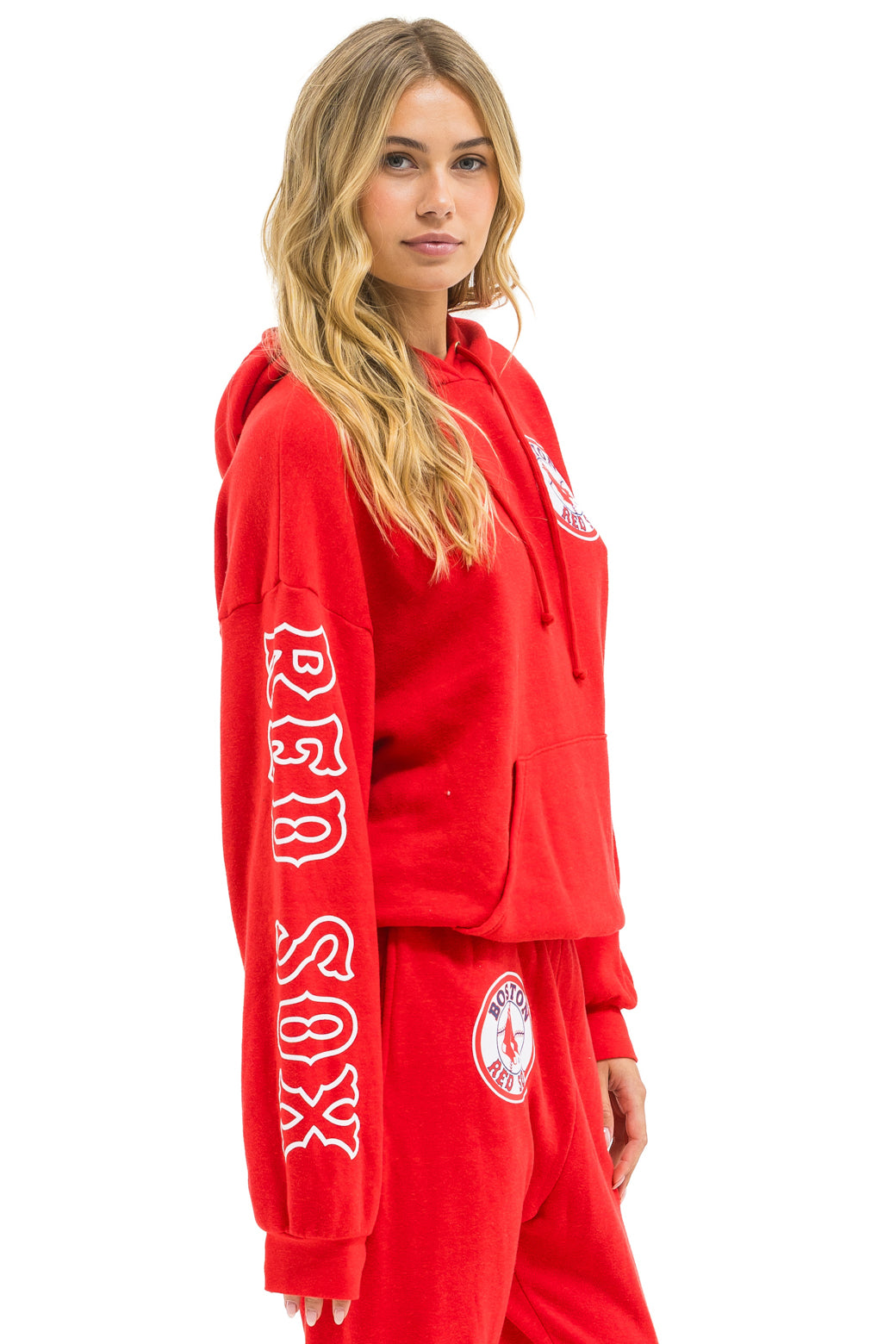 RED SOX RELAXED PULLOVER HOODIE - RED
