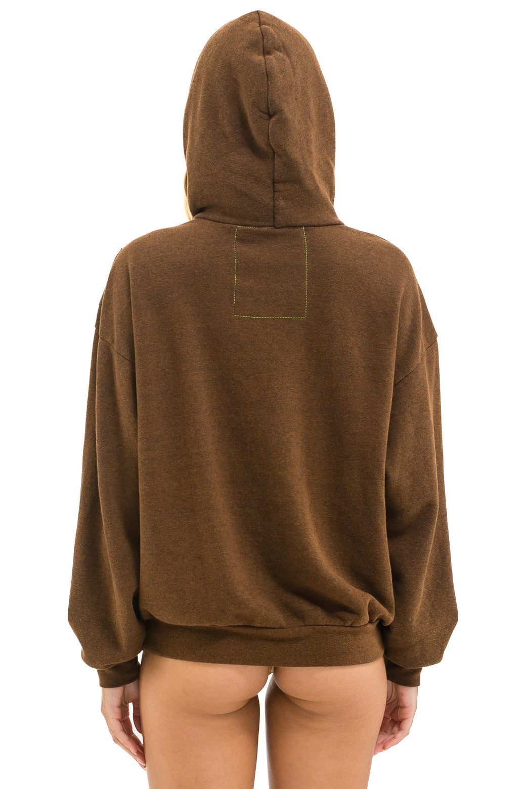WAVE STRIPE 4 PULLOVER HOODIE RELAXED - CHOCOLATE // ESPRESSO