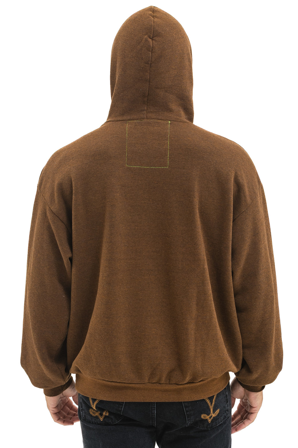 WAVE STRIPE 4 PULLOVER HOODIE RELAXED - CHOCOLATE // ESPRESSO