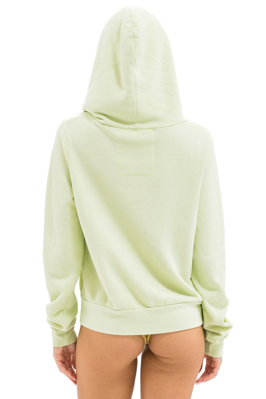 5 STRIPE HOODIE - LIME CREAM // SEAFOAM