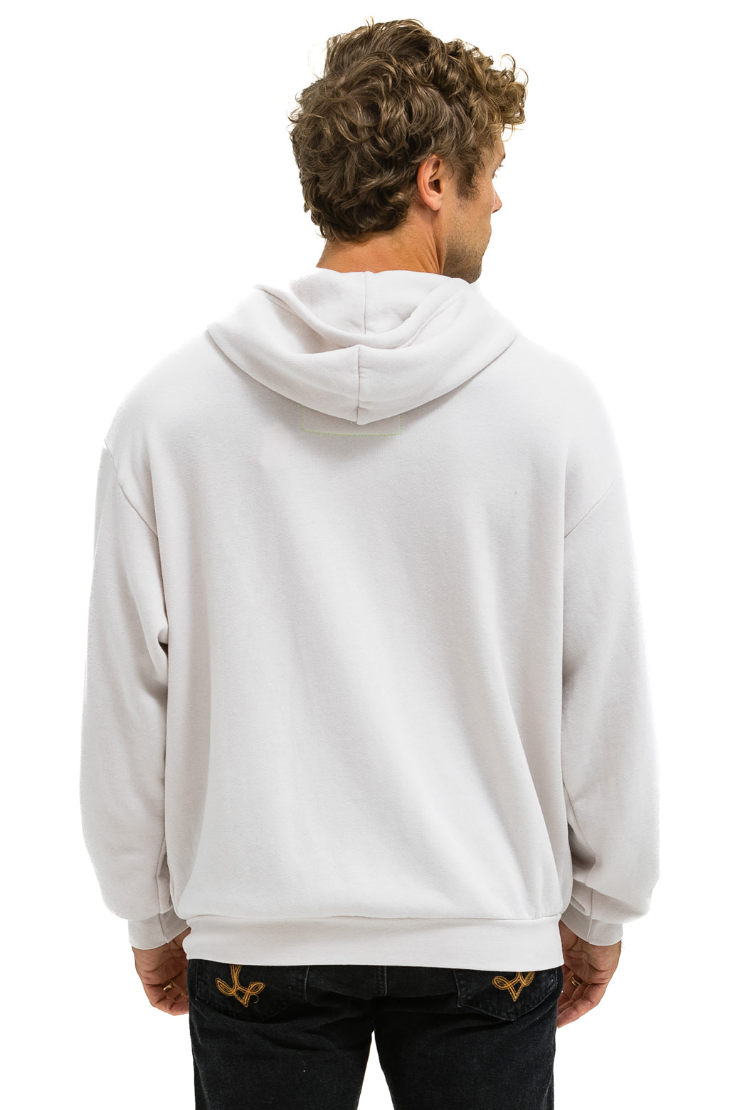 5 STRIPE RELAXED ZIP HOODIE - DOVE GREY // WHITE // GREY