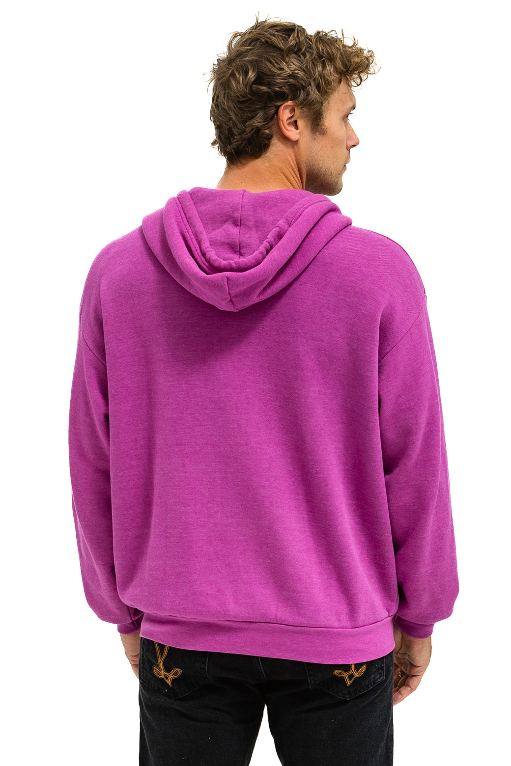 5 STRIPE RELAXED ZIP HOODIE - MAGENTA // ORANGE // YELLOW