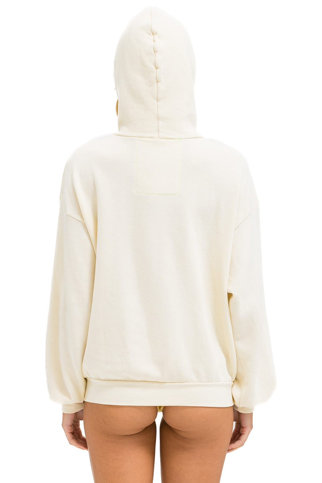 5 STRIPE RELAXED ZIP HOODIE - VINTAGE WHITE // WHITE // GREY