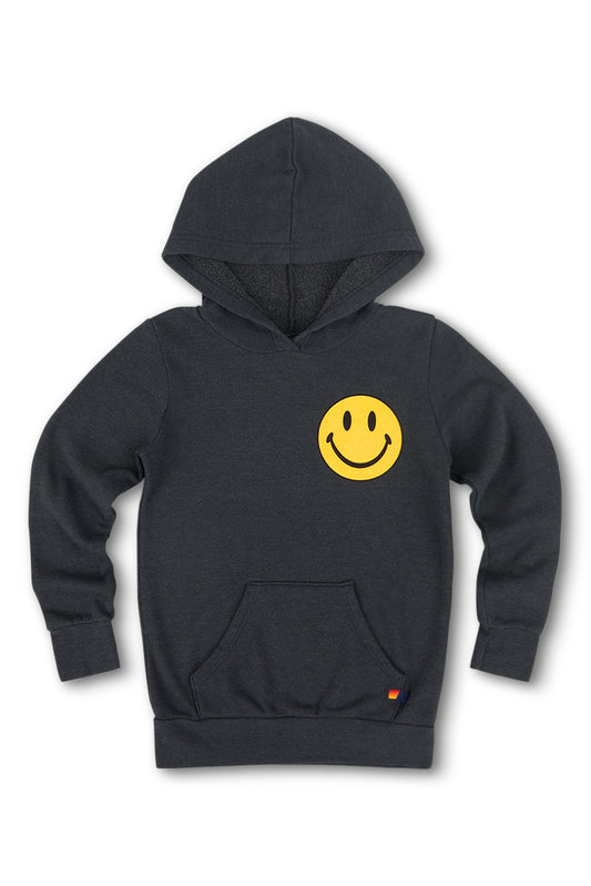 KID'S SMILEY 2 PULLOVER HOODIE - CHARCOAL