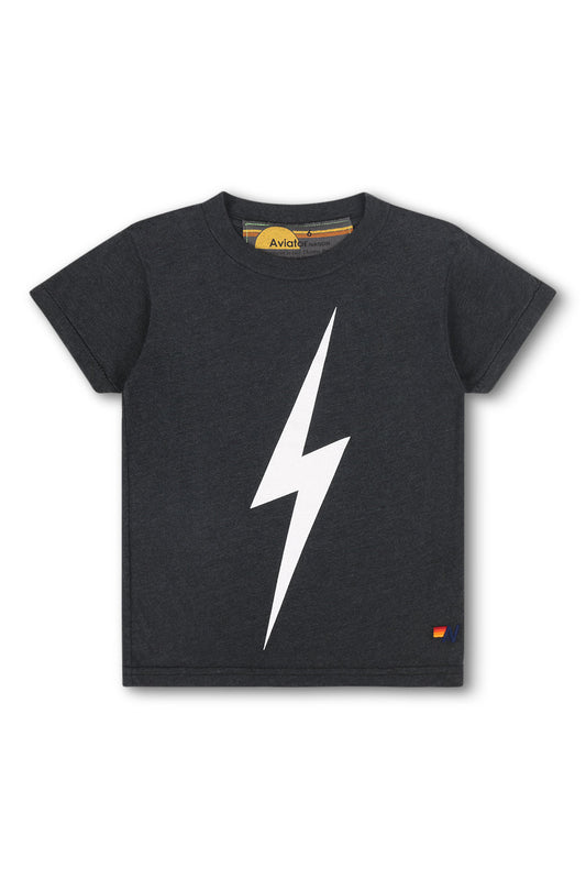 KID'S BOLT TEE - CHARCOAL