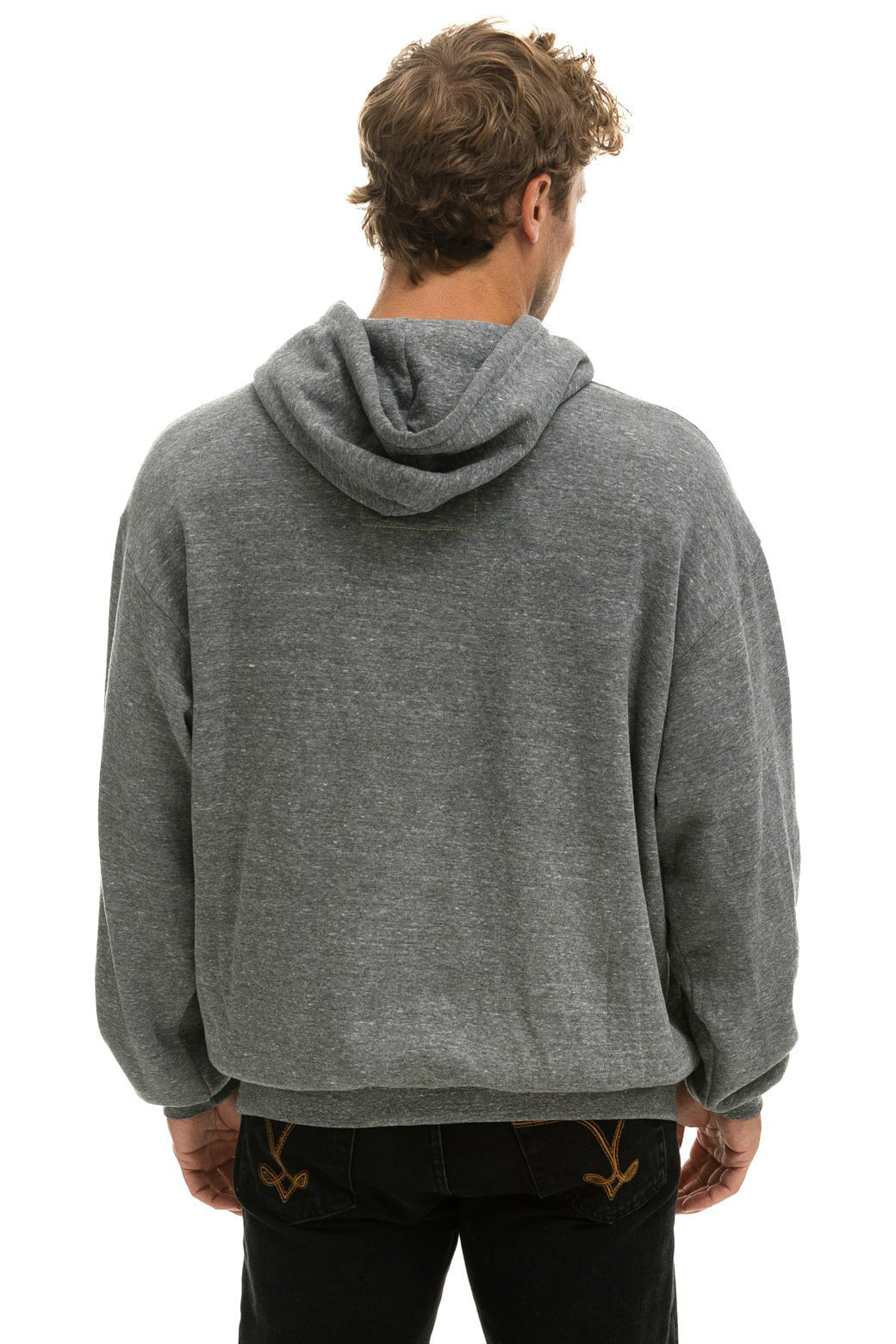 BOLT HEART PULLOVER RELAXED HOODIE - HEATHER