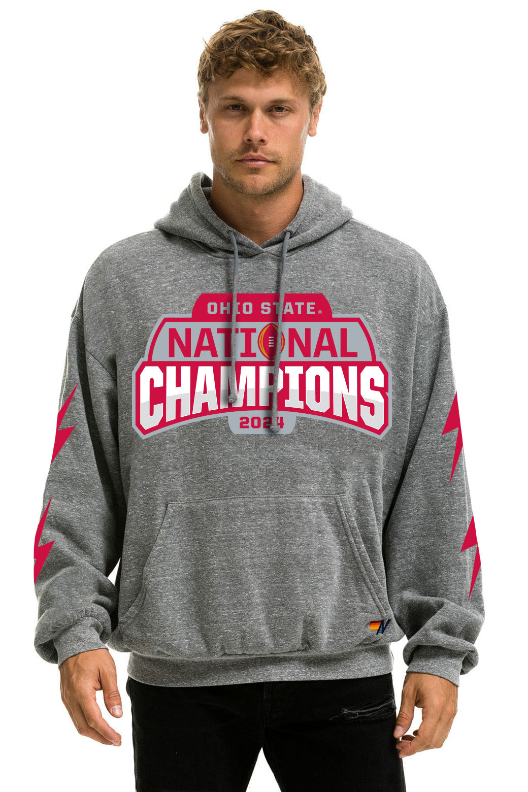 OHIO STATE CFP CHAMPIONS 2025 RELAXED PULLOVER HOODIE - HEATHER