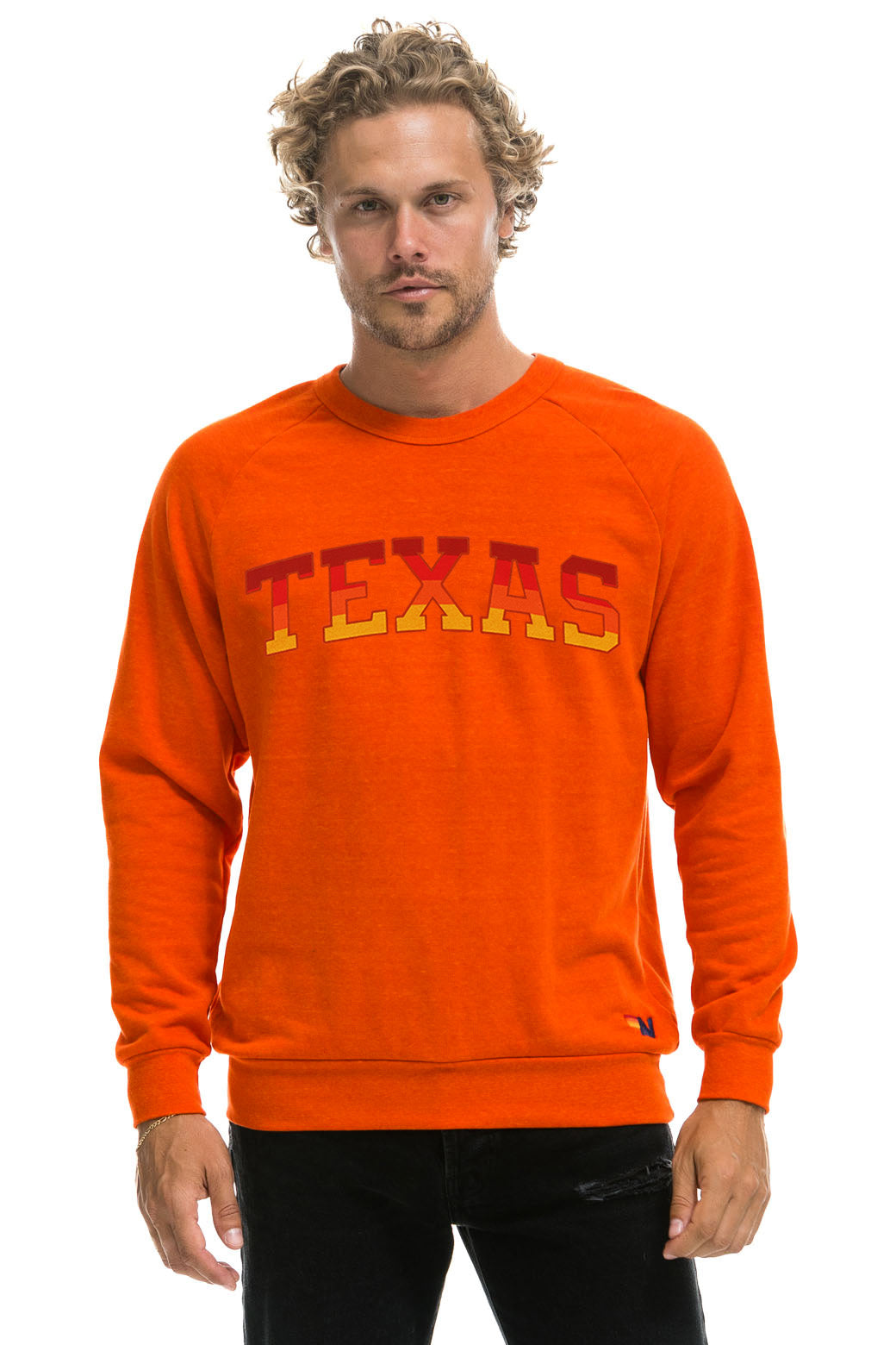 UNIVERSITY OF TEXAS CREW SWEATSHIRT - ORANGE