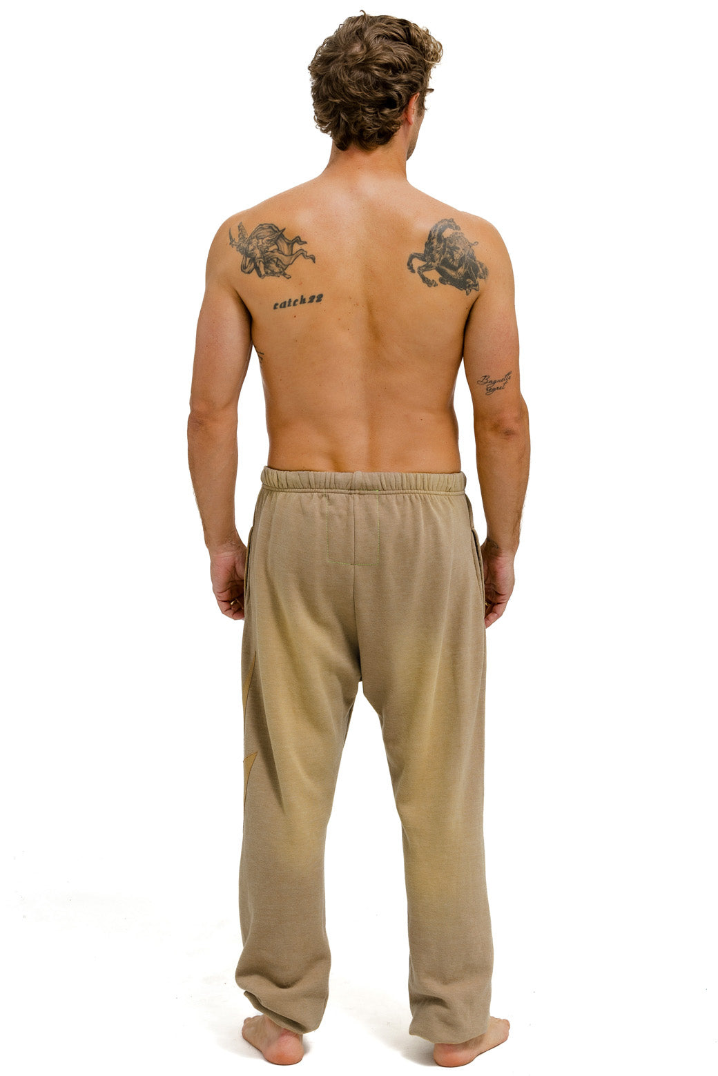 BOLT STITCH SWEATPANTS - FADED TAN