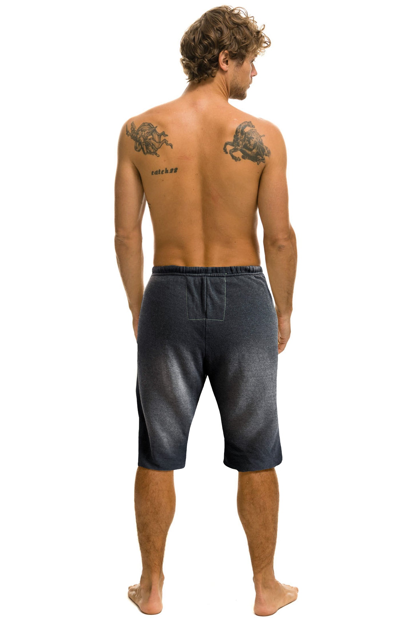 VINTAGE LOGO MENS SWEATSHORTS - FADED SMOKE